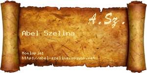 Abel Szelina névjegykártya